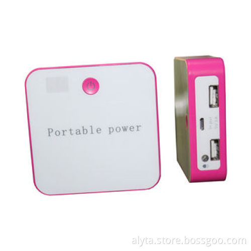 Mobile Power Bank/Power Supply, Double Current Output, with LED Flashlight, Fashionable Design